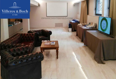 Arredi Chesterfield per eventi Villeroy Boch, Milano - Giugno 