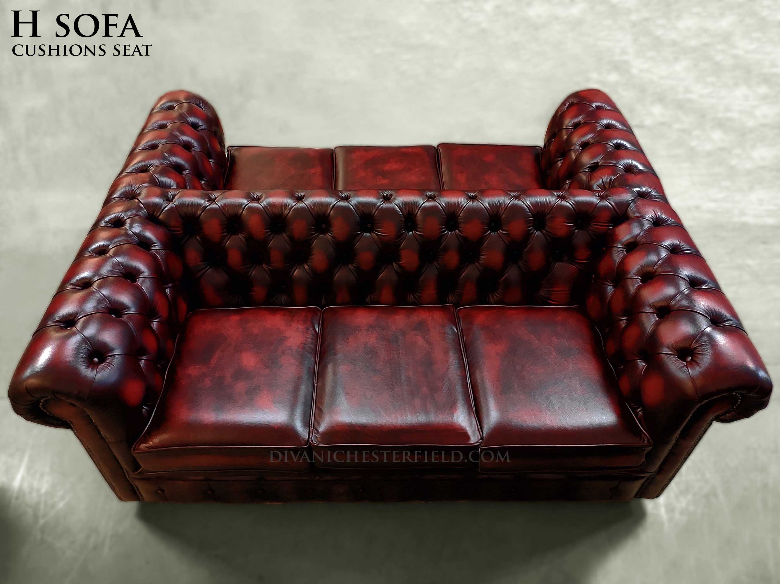 divano chesterfield nuovo pelle senape gold button seat
